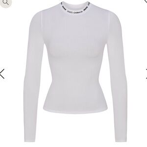 Dolce&Gabbana X SKIMS COTTON JERSEY LONG SLEEVE T-SHIRT size xs